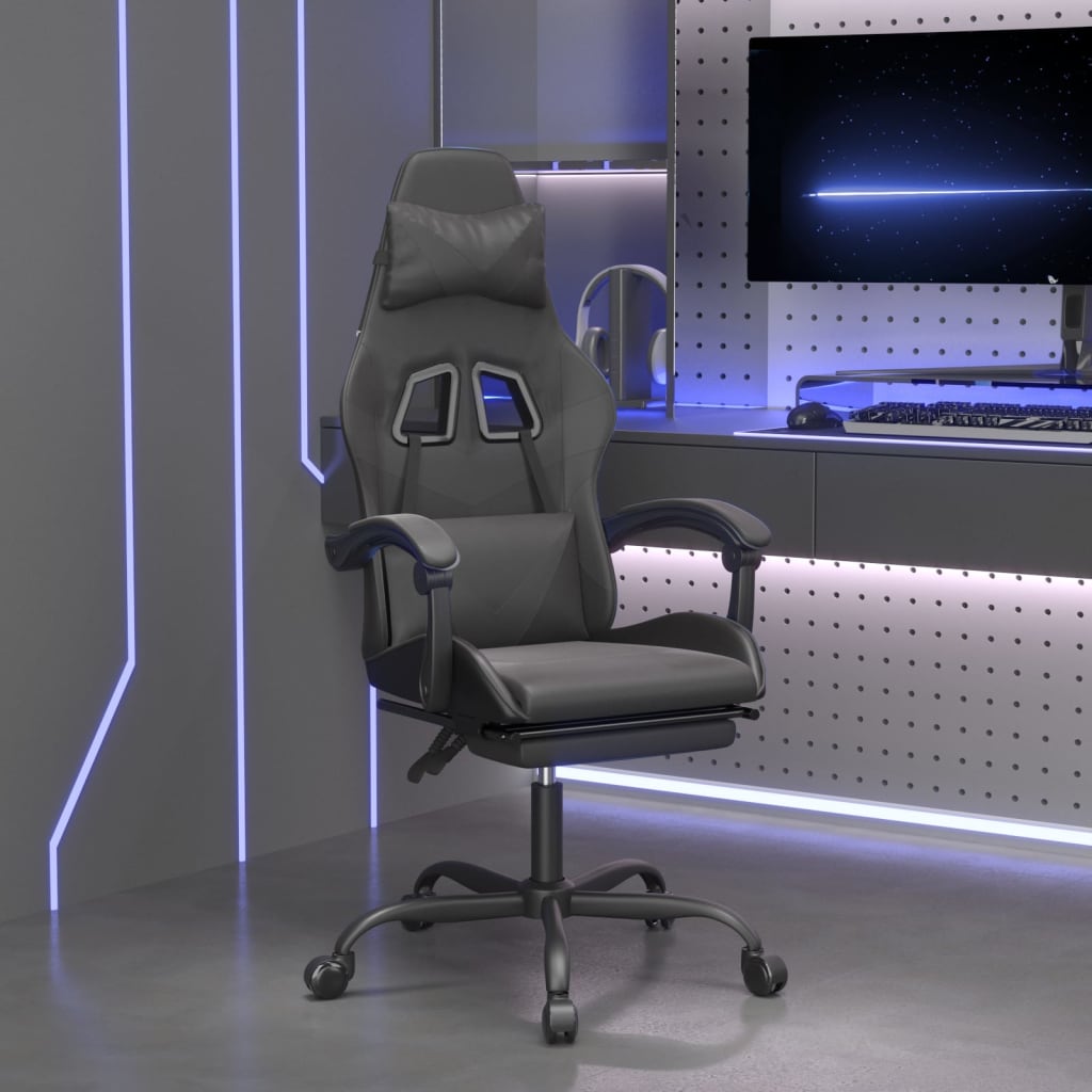 Gaming-Stuhl Drehbar Schwarz und Rot Kunstleder
