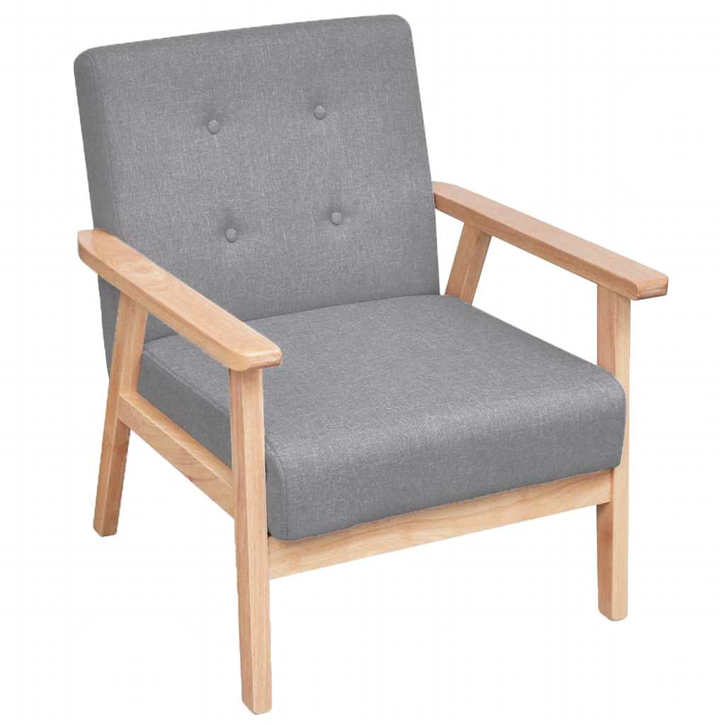 2-Sitzer-Sofa Stoff Hellgrau