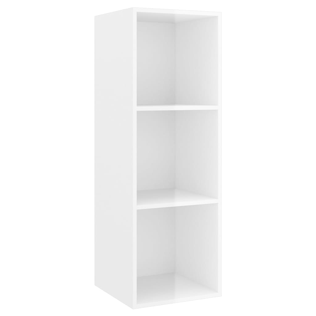 3-tlg. TV-Schrank-Set Weiß Holzwerkstoff