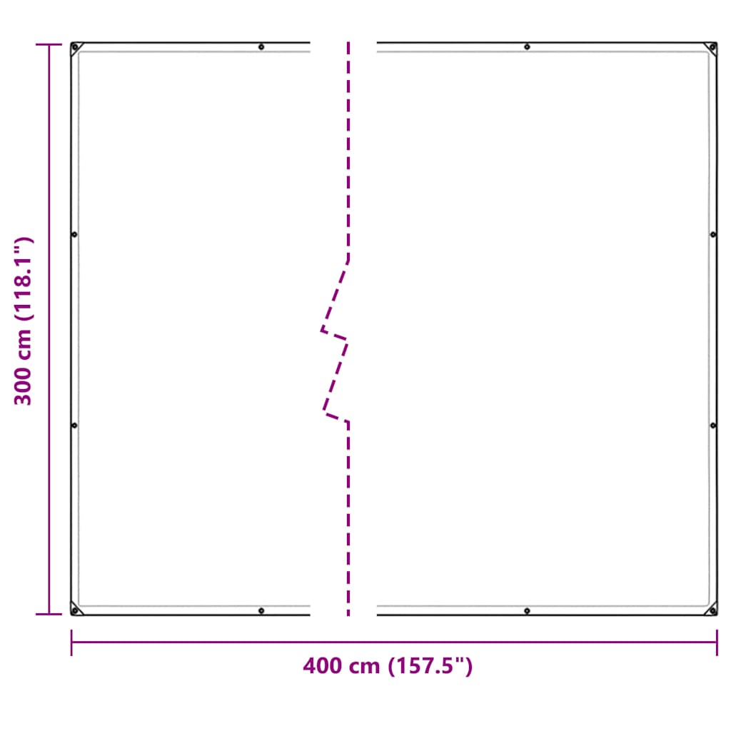 Transparente Plane mit Ösen 1x2 m Polyethylen