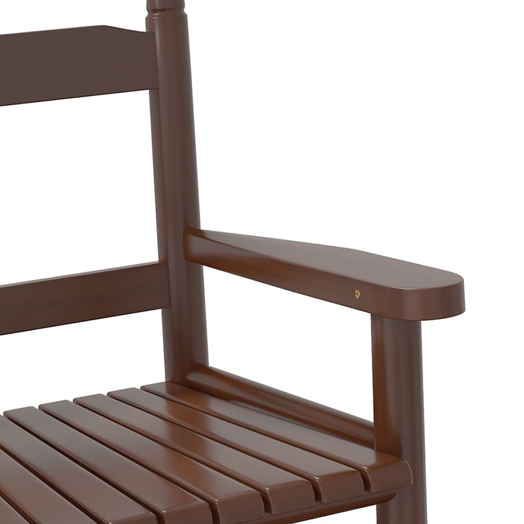 Schaukelstuhl für Kinder Schwarz Massivholz Pappel