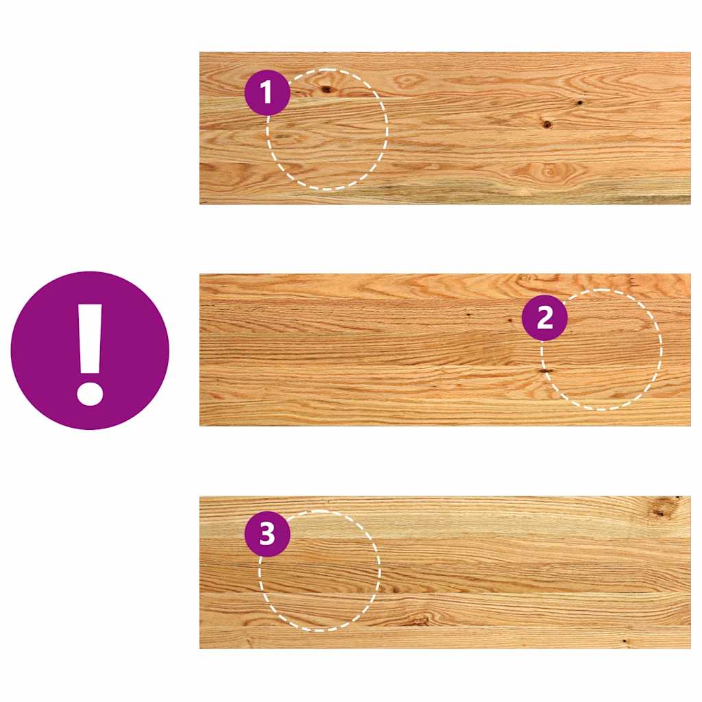 Treppenstufen 4 Stk. Unbehandelt 70x25x2 cm Massivholz Eiche