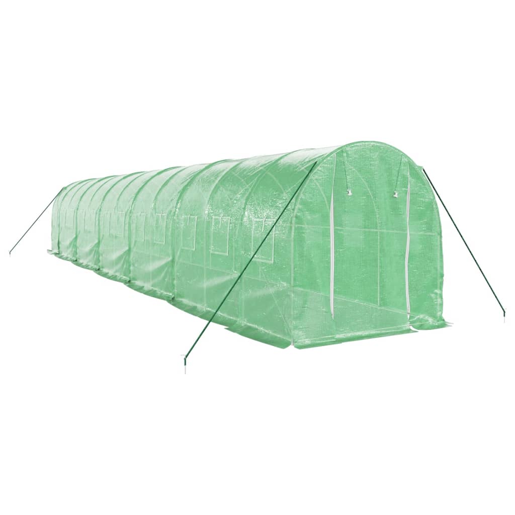 Gewächshaus mit Stahlrahmen Weiß 8 m² 4x2x2 m
