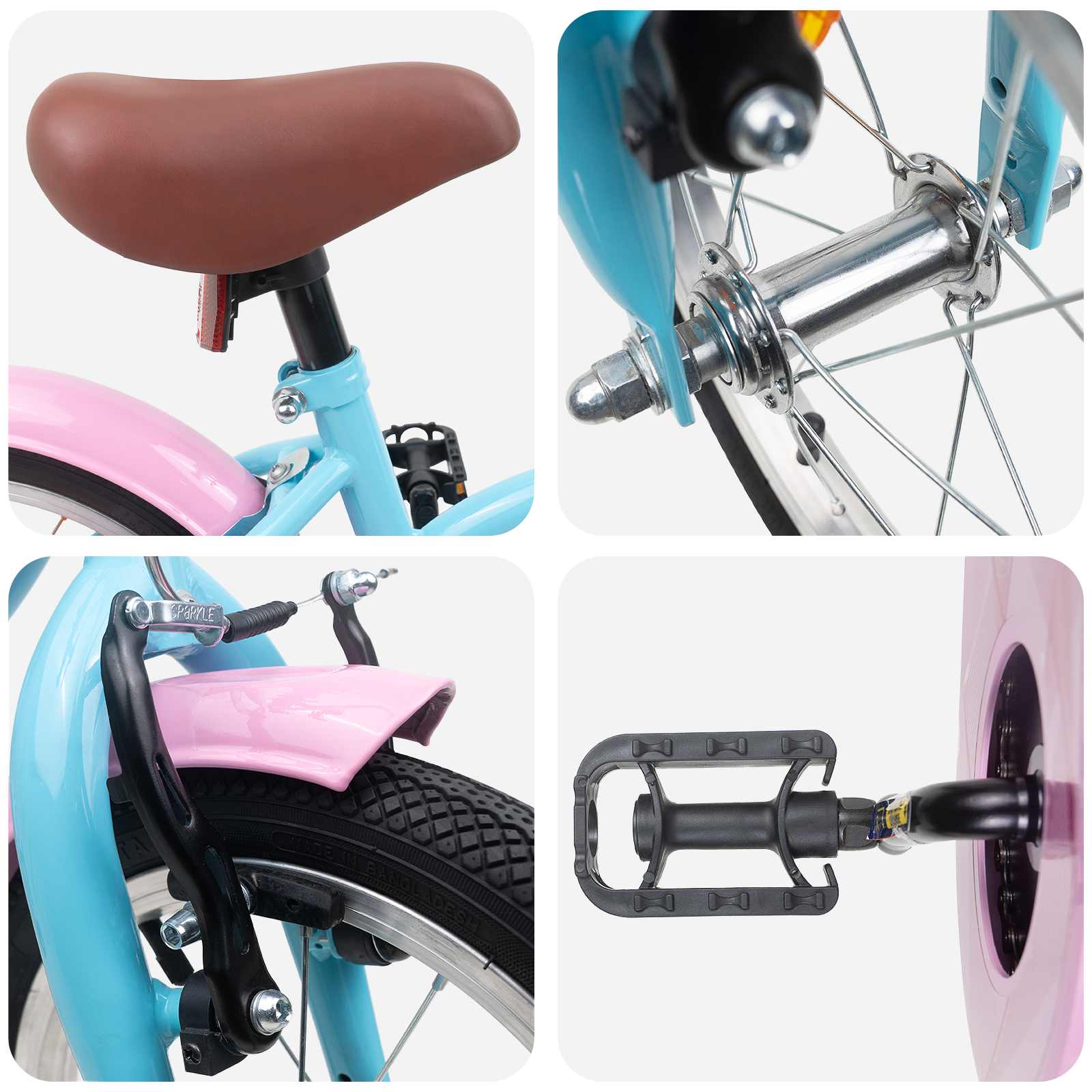 Kinderfahrrad 12 Zoll für 2-4 Jahre alt Himmelblau