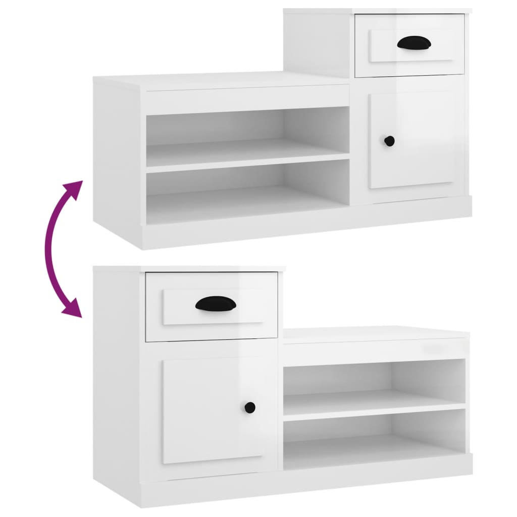 Schuhschrank Weiß 100x42x60 cm Holzwerkstoff