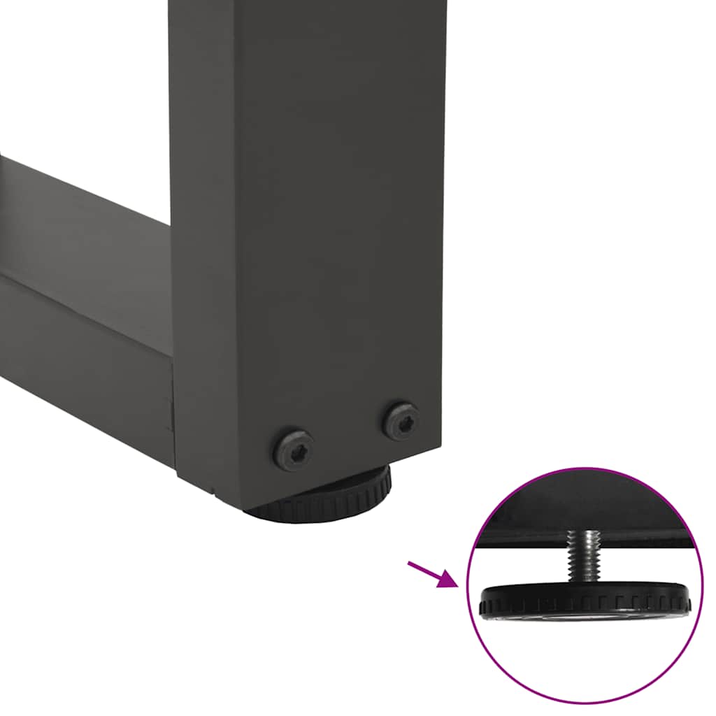 Couchtischbeine V-Form 2 Stück Schwarz 30x(30-31,3) cm Stahl