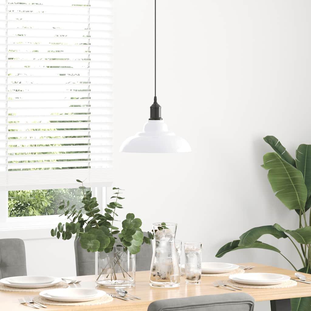 Pendelleuchte Höhenverstellbar E27 Schwarz Glänzend Ø 31 cm