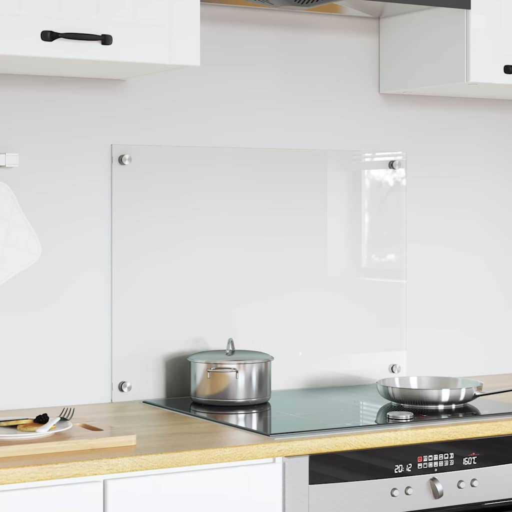 Küchenrückwand 2 pcs Weiß 70 x 40 cm Gehärtetes Glas