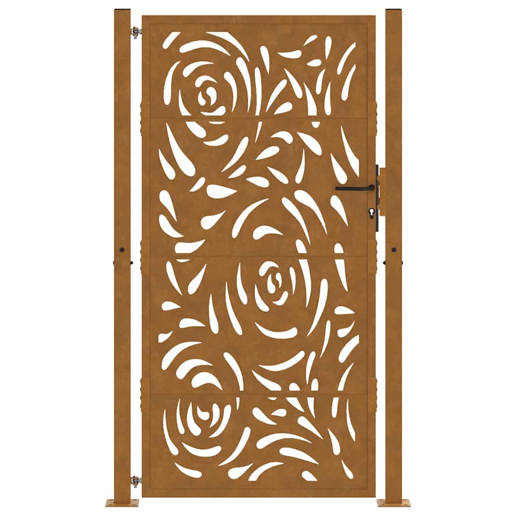 Gartentor Schwarz 100x100 cm Stahl Lichtdesign