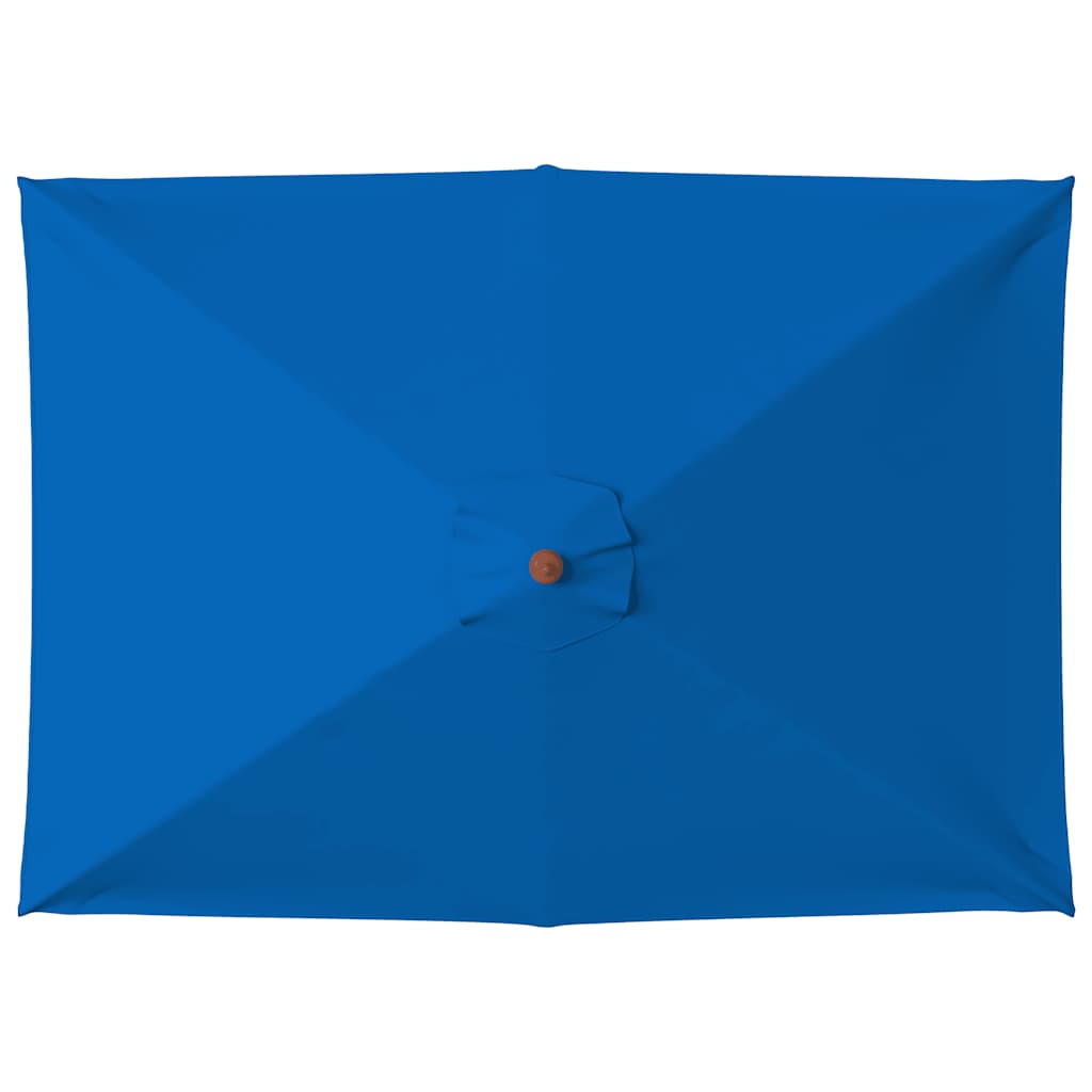 Sonnenschirm mit Holzmast Schwarz 150x200 cm