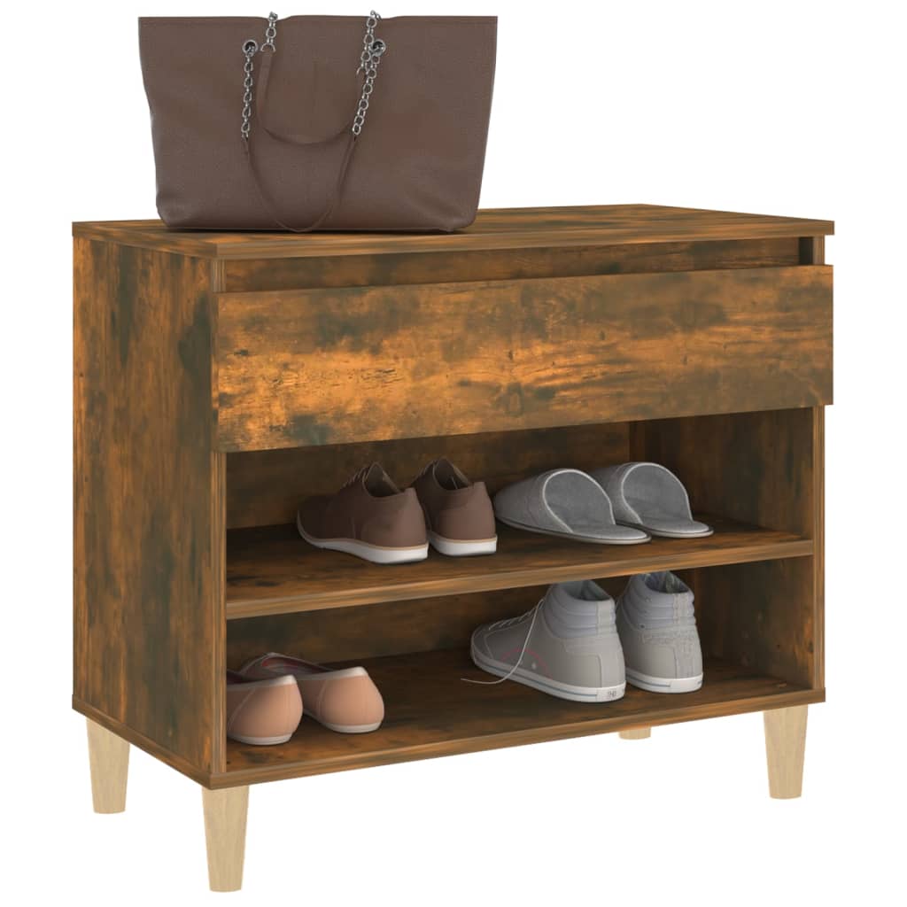 Schuhregal Weiß 70x36x60 cm Holzwerkstoff