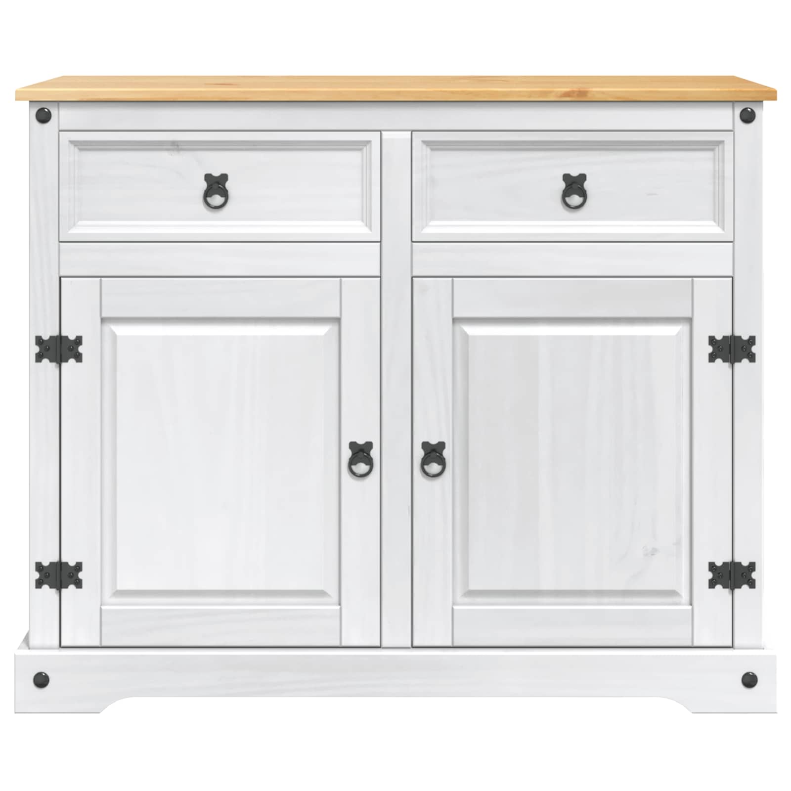 Küchentrolley 2 pcs Honigwachs 112 x 70 x 91,5 cm Massiv-Kiefer