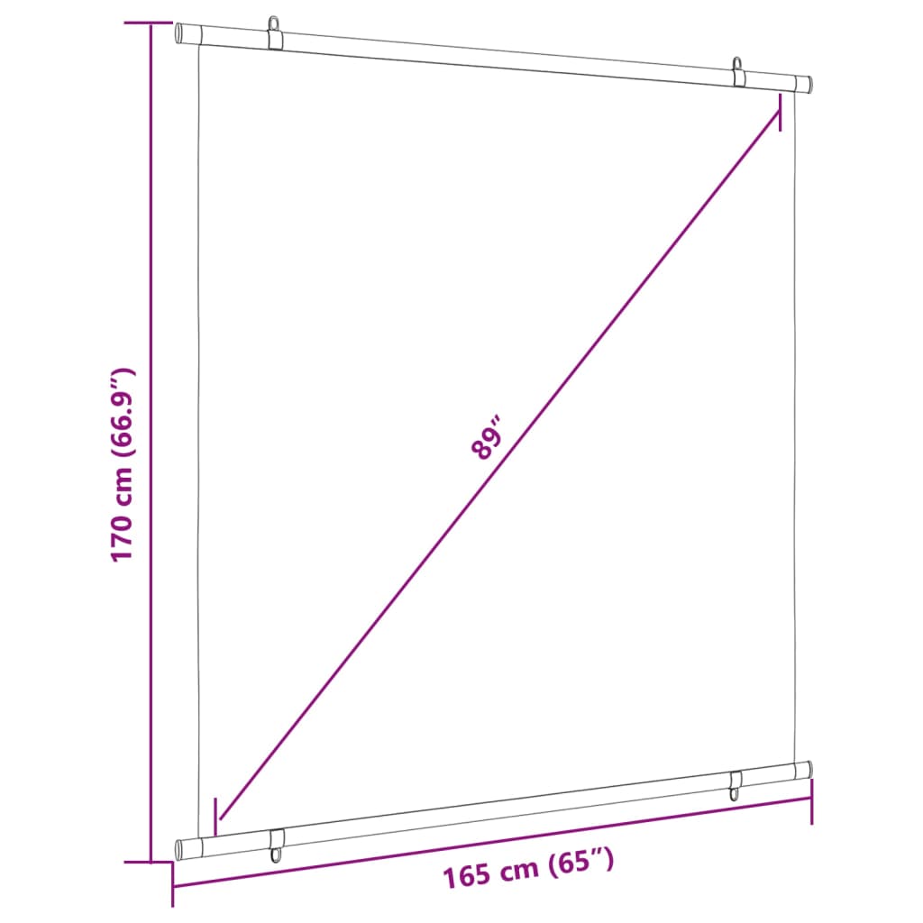 Beamer Leinwand 89" 1:1