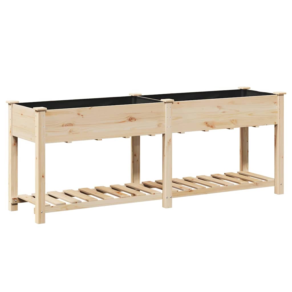 Garten-Pflanzgefäß mit Regal Beige 71 x 37 x 76,5 cm