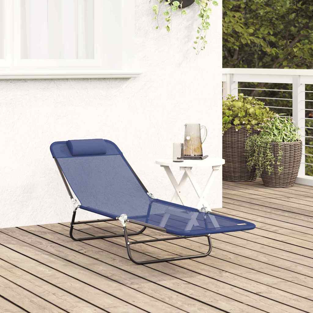 Klappbare Sonnenliege Creme 182 x 55 x 85,5 cm Textilene