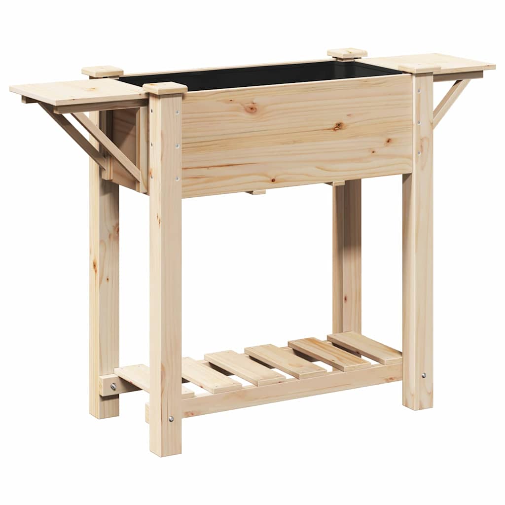 Garten-Pflanzgefäß mit Regal Beige 111 x 37 x 76,5 cm