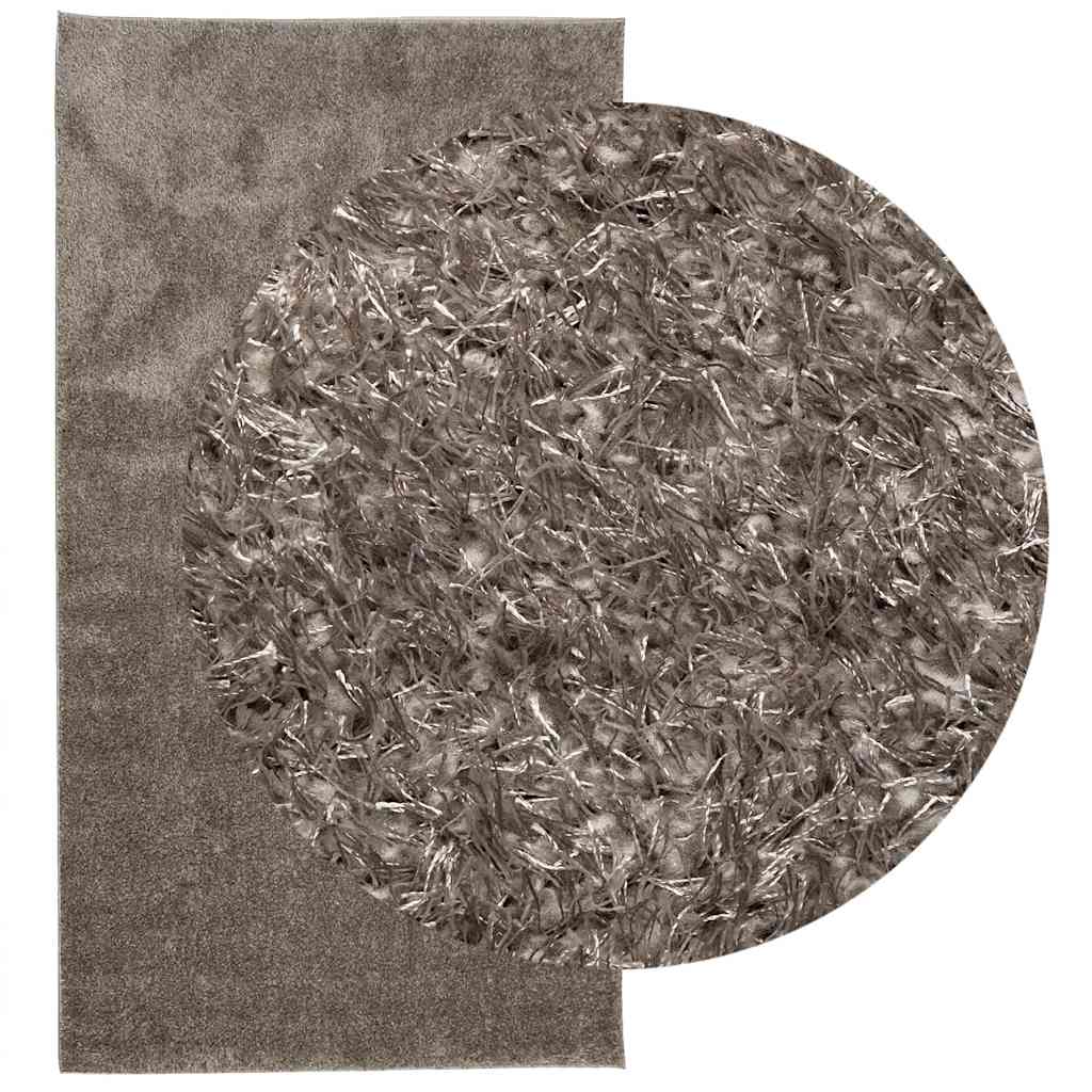 Teppich ISTAN Hochflor Glänzend Anthrazit 100x200 cm