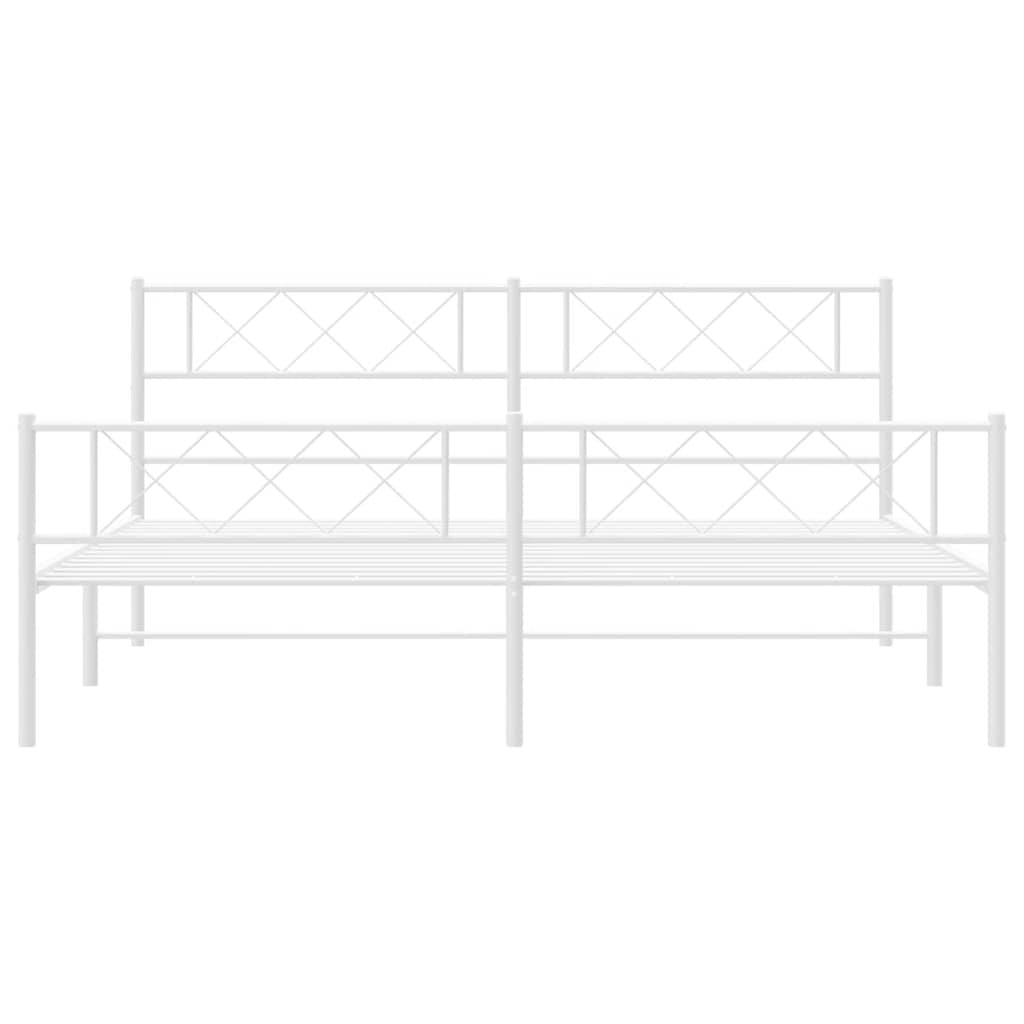 Bettgestell mit Kopfteil Metall Schwarz 100x190 cm