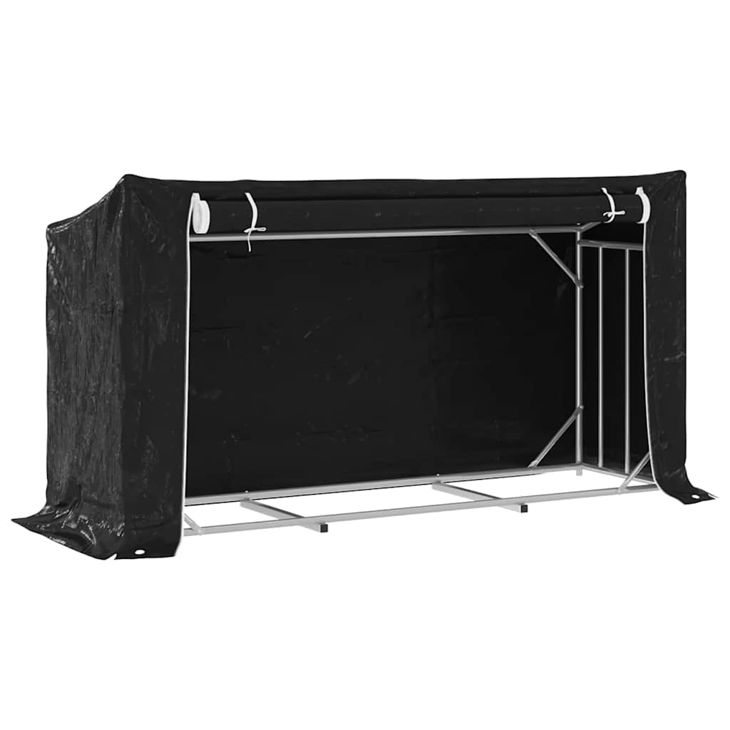 Brennholzregal mit Regenschutz 100,5x40,5x110,5 cm