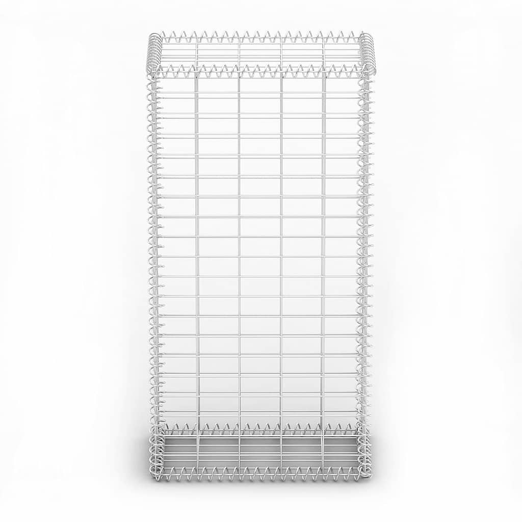 Steinkorb Gabione mit Deckeln Verzinkter Draht 100×30×30 cm