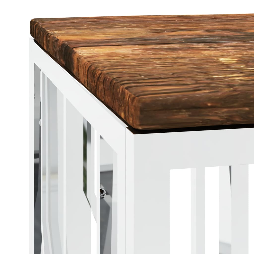 Couchtisch 110x45x45 cm Edelstahl und Glas