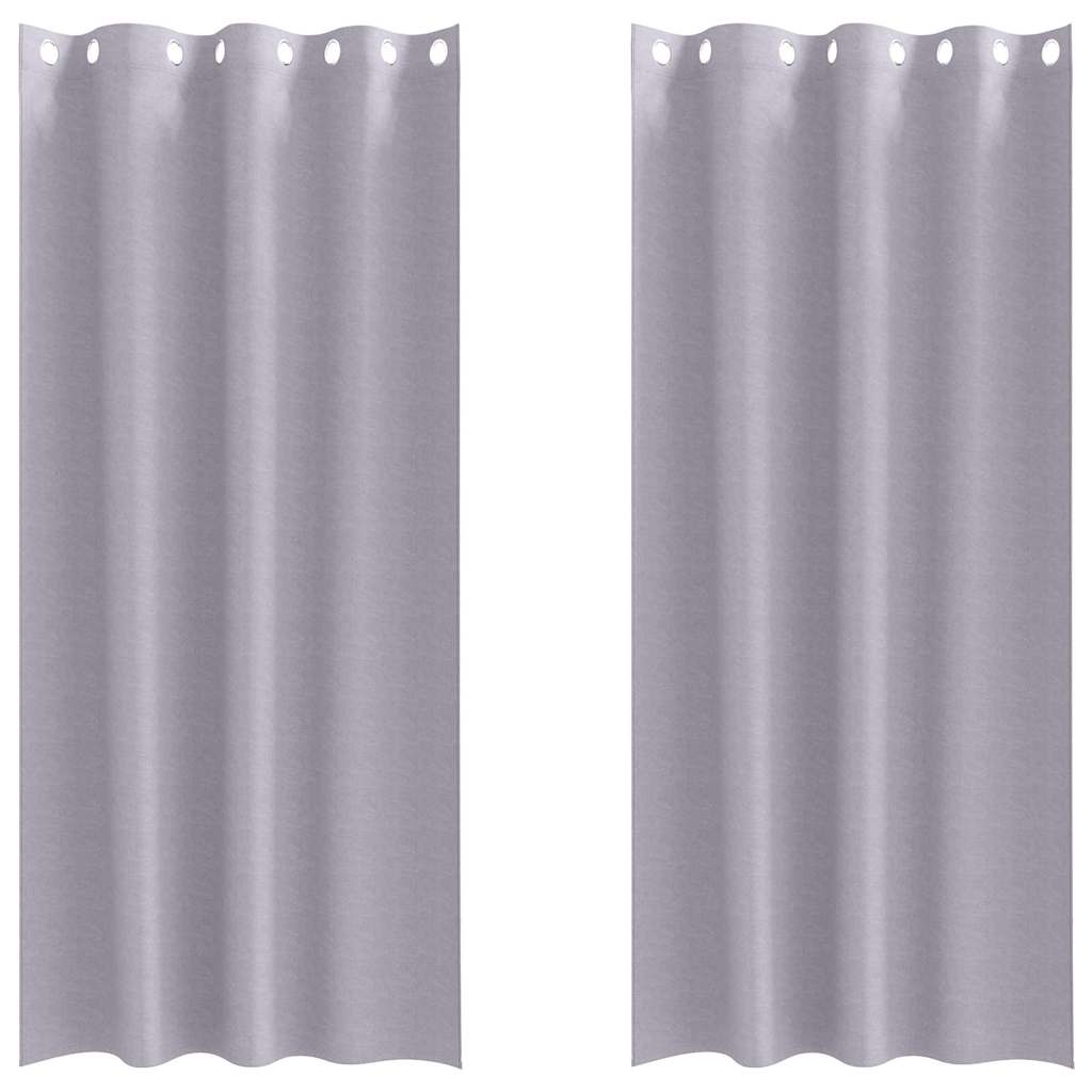 Verdunkelungs-Vorhänge mit Ringen 2 pcs Beige 140 x 140 cm