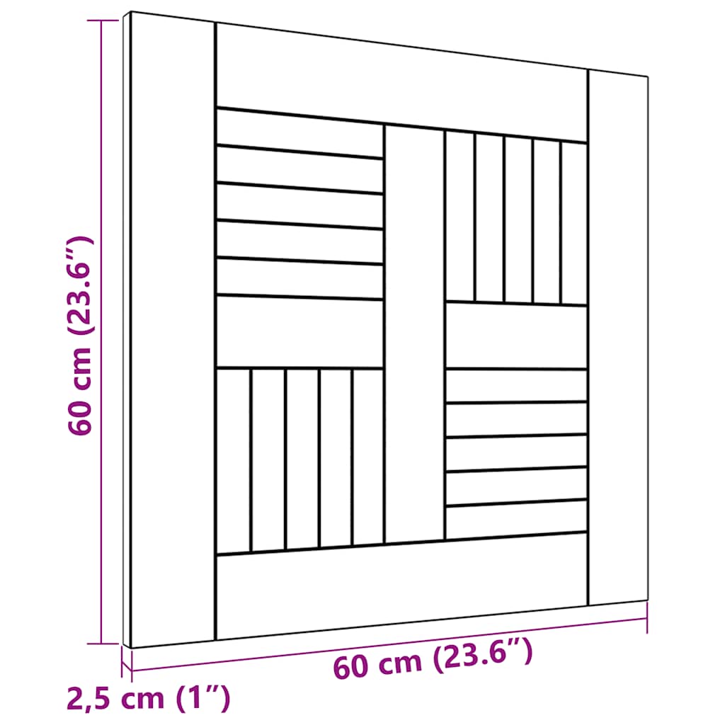 Tischplatte Massivholz Teak Rund 2,5 cm 40 cm