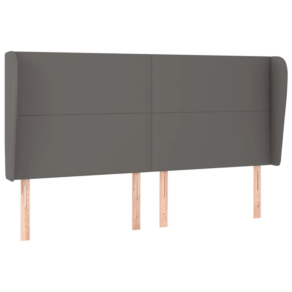 Kopfteil mit Ohren Creme 83x23x78/88 cm Kunstleder