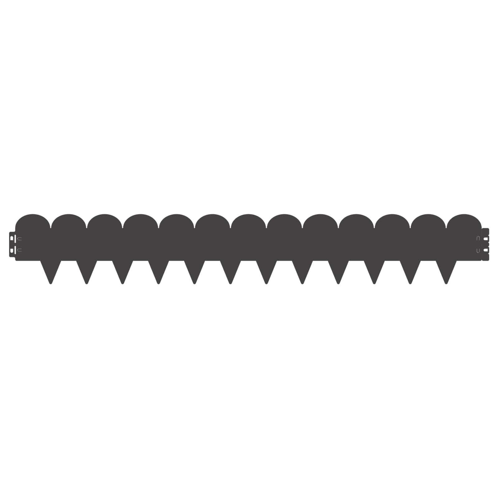 Raseneinfassung 10 pcs 103 x 15 cm Stahl Schwarz