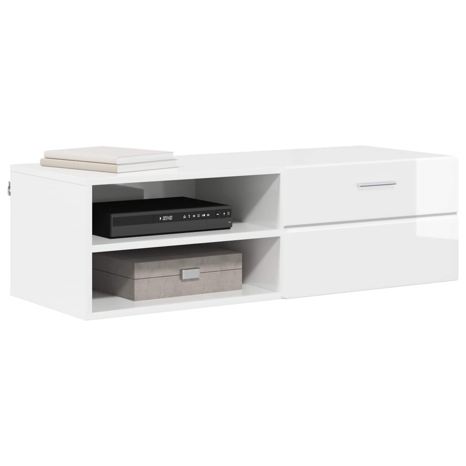 Highboard mit Regal FLORIN Weiß 60 x 35 x 182 cm Holzwerkstoff