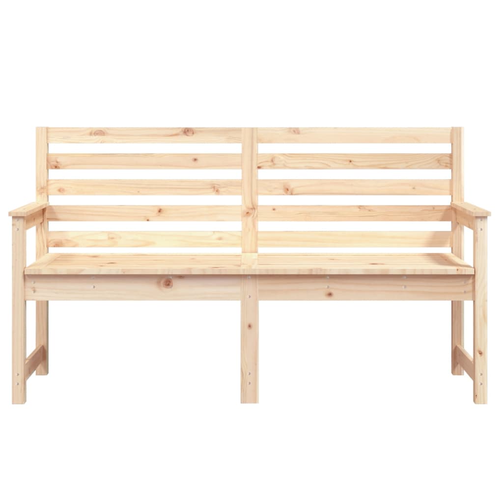 Gartenbank Grau 109x48x91,5 cm Massivholz Kiefer