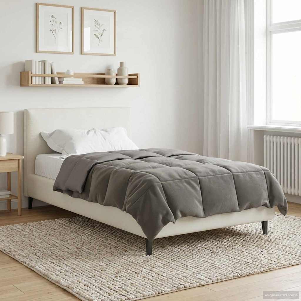 Sommerdecke Gesteppt Anthrazit 135 x 200 cm Mikrofaser