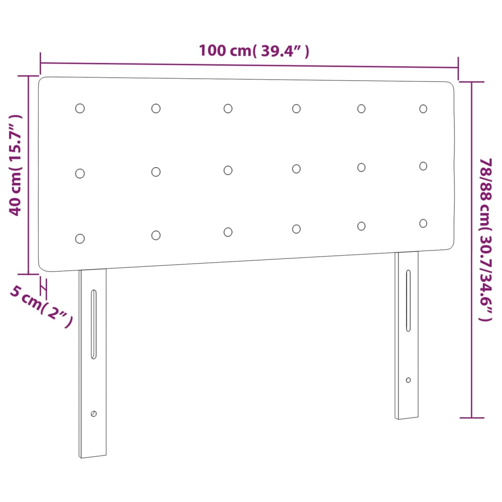 Kopfteil Hellgrau 80x5x118/128 cm Stoff