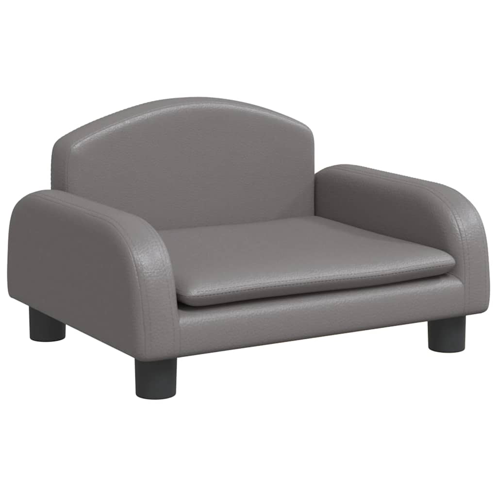 Kindersofa Schwarz 70x45x30 cm Kunstleder