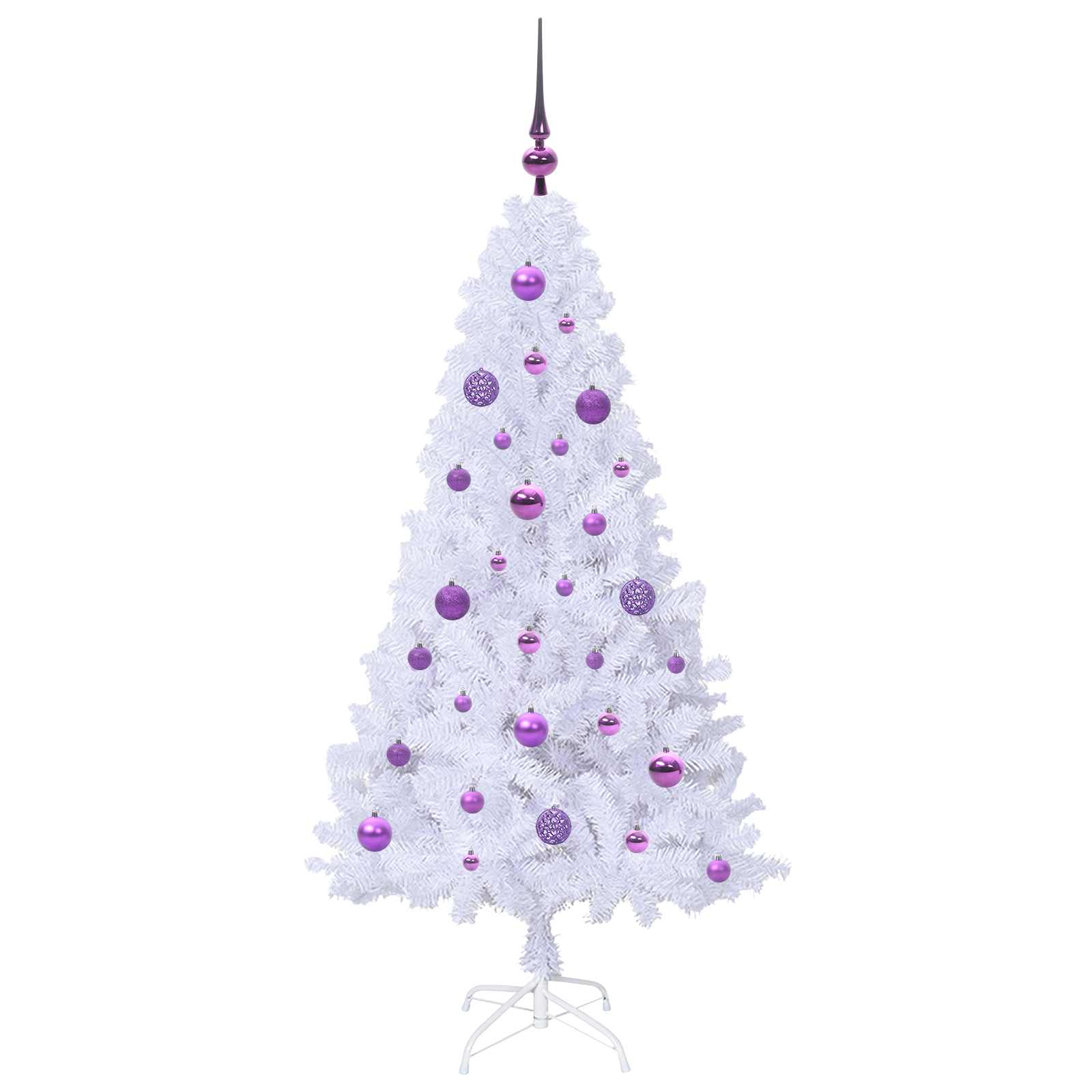Künstlicher Weihnachtsbaum Weiß 120 cm PVC und Stahl