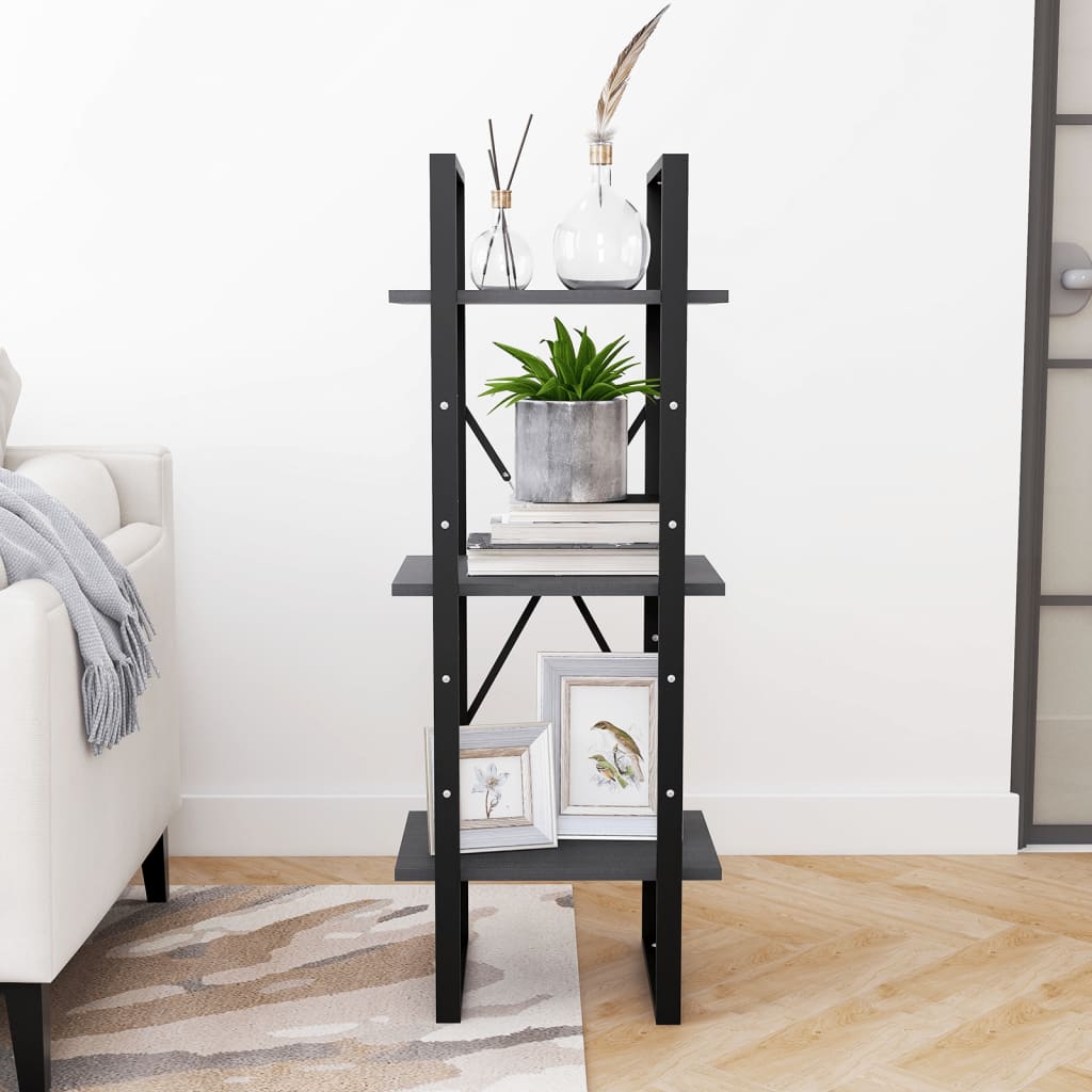 Bücherregal 3 Fächer Weiß 40x30x105 cm Holzwerkstoff