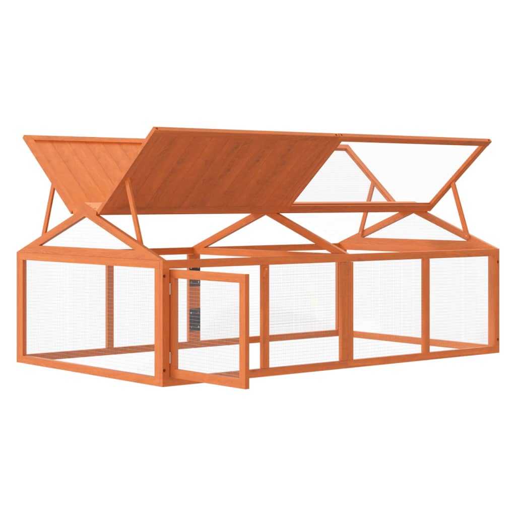 Freilaufgehege Mokka 200x112,5x74 cm Massivholz Kiefer