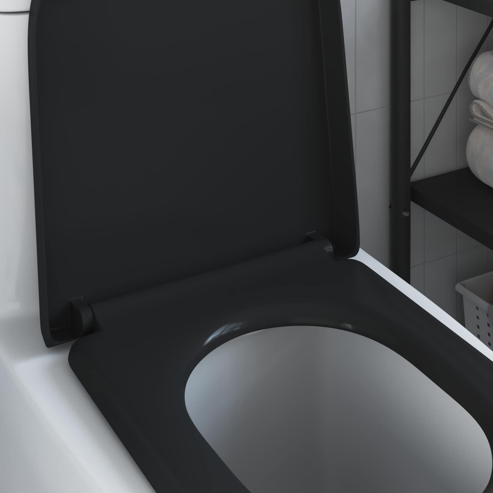 Toilettensitz Anthrazit 49 x 36 x 4 cm Duroplast