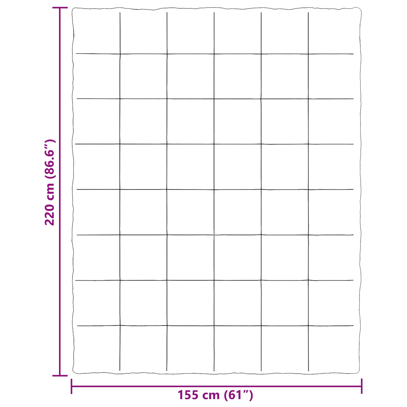 Winterbettdecke Gepolstert Anthrazit 240 x 260 cm Mikrofaser