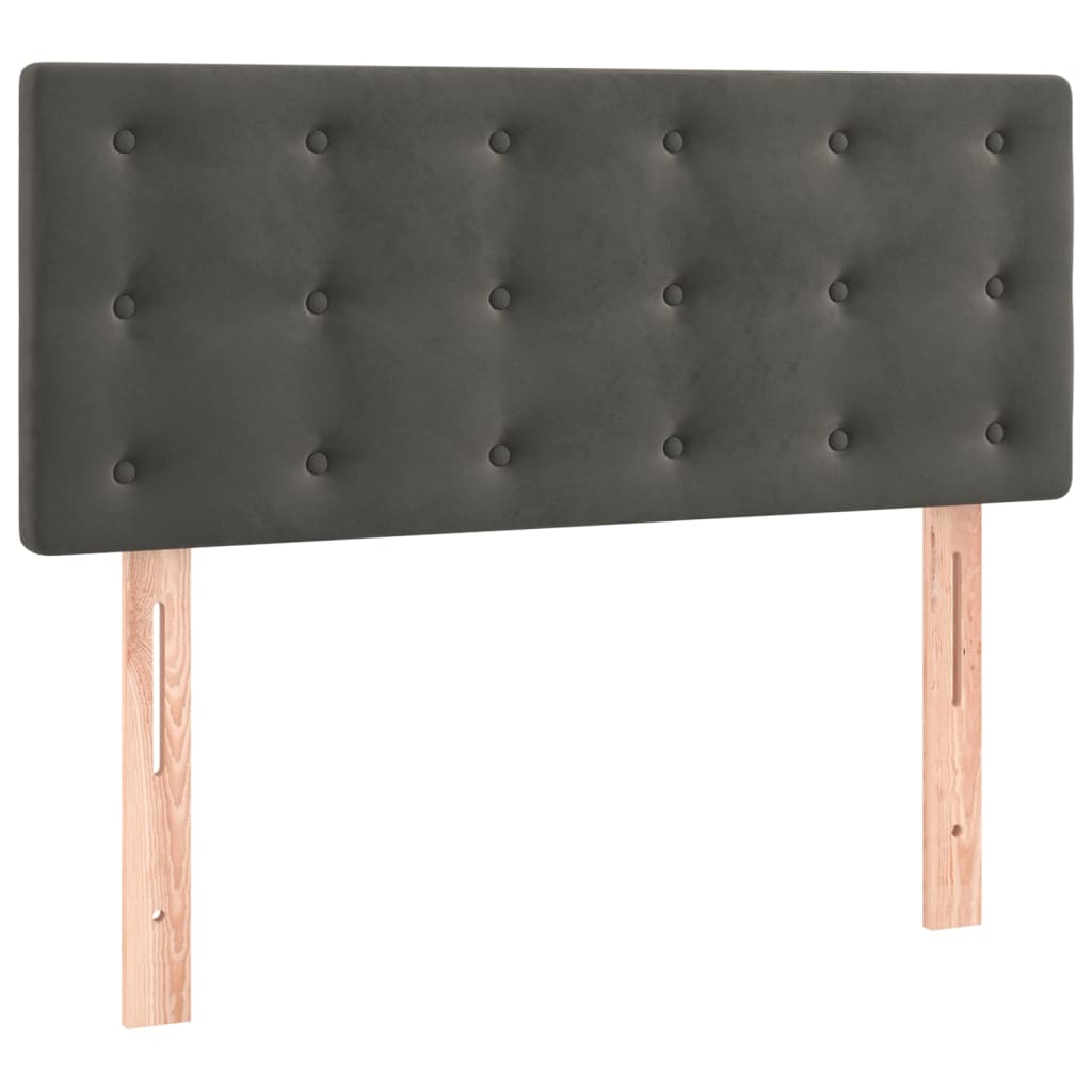 Kopfteil Hellgrau 80x5x118/128 cm Samt