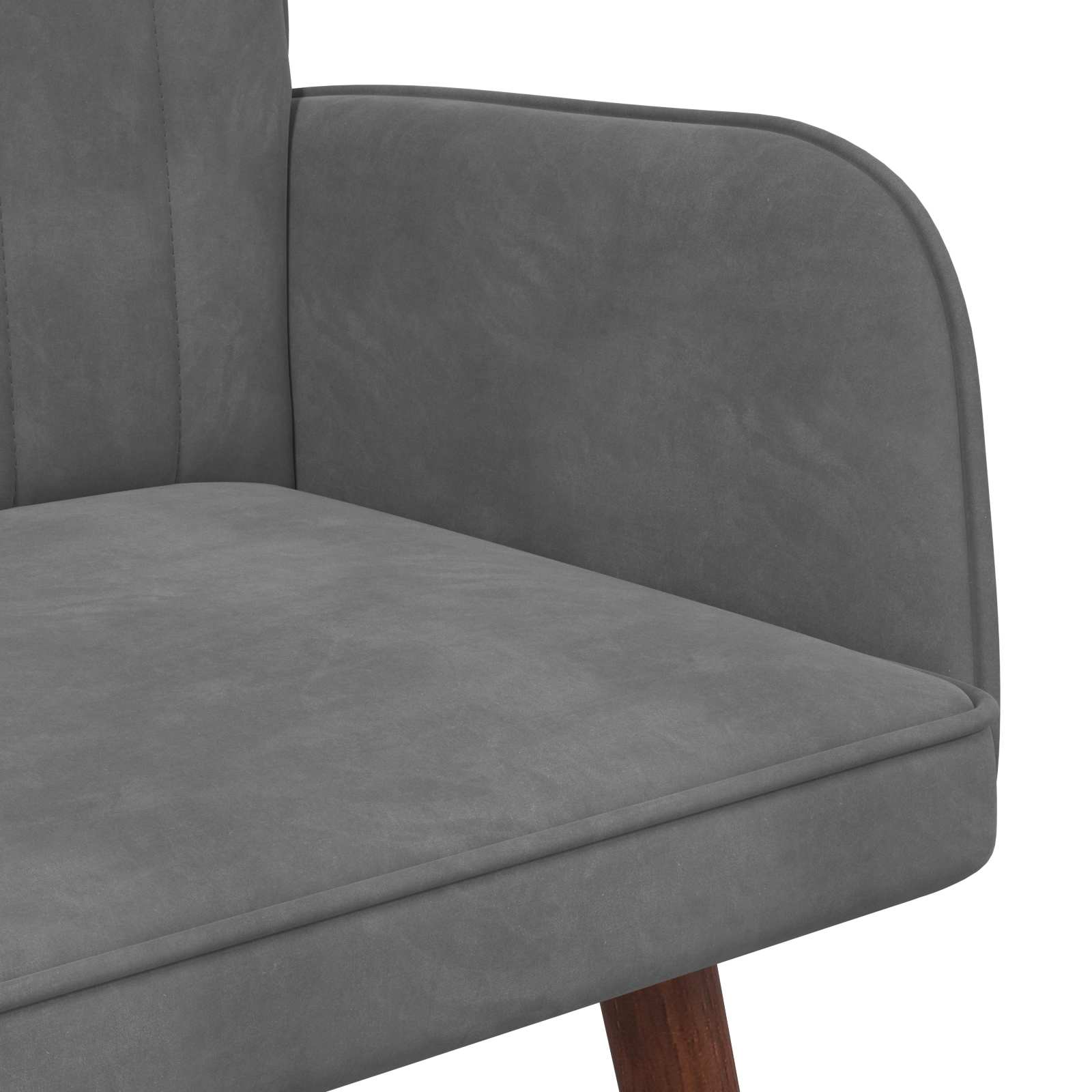 2-Sitzer Sofa Hellgrau 115 x 61 x 87 cm Samt (V)