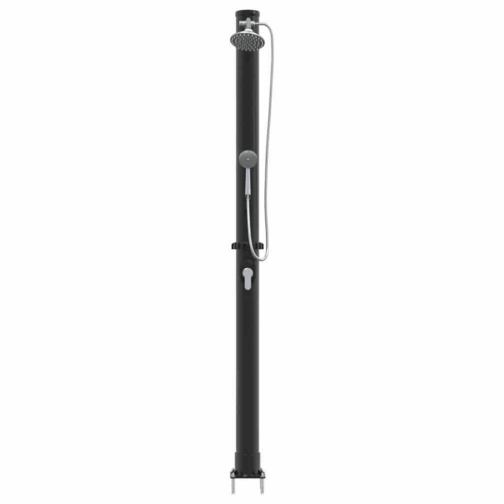 Außen Solardusche Schwarz 217 cm PVC und Aluminium