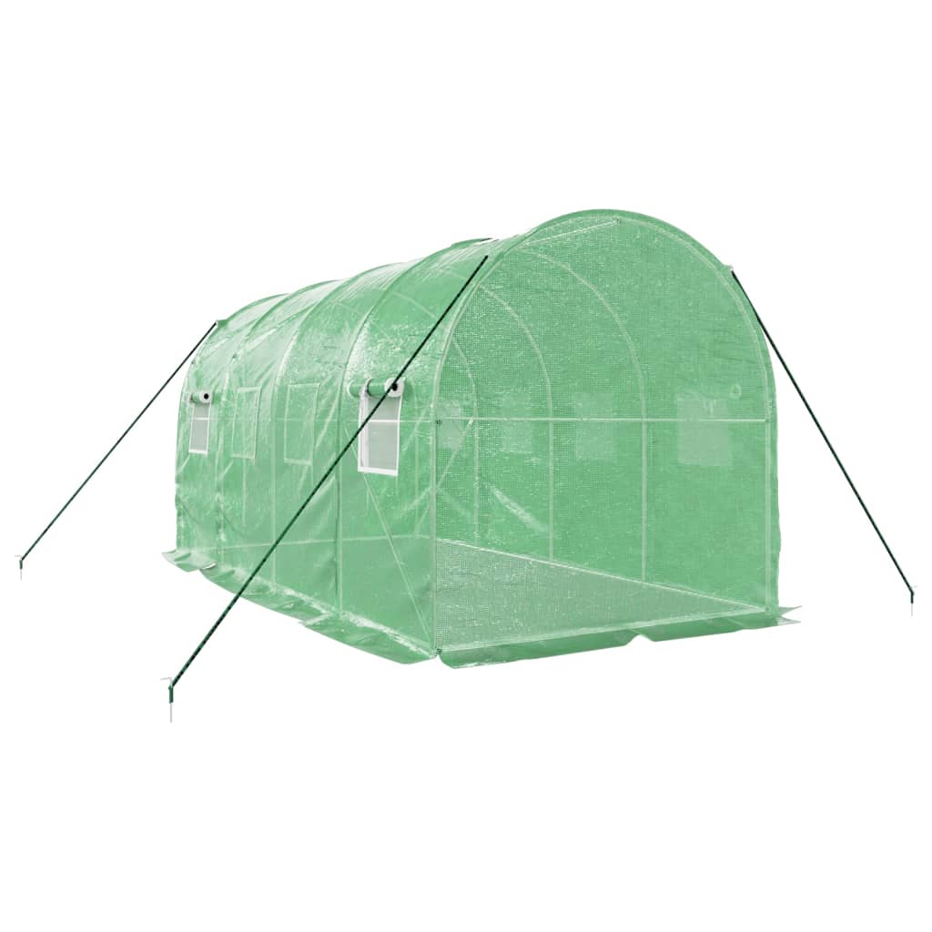 Gewächshaus mit Stahlrahmen Weiß 8 m² 4x2x2 m