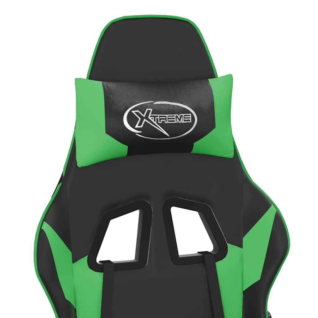 Gaming-Stuhl mit Massagefunktion Schwarz und Blau Kunstleder
