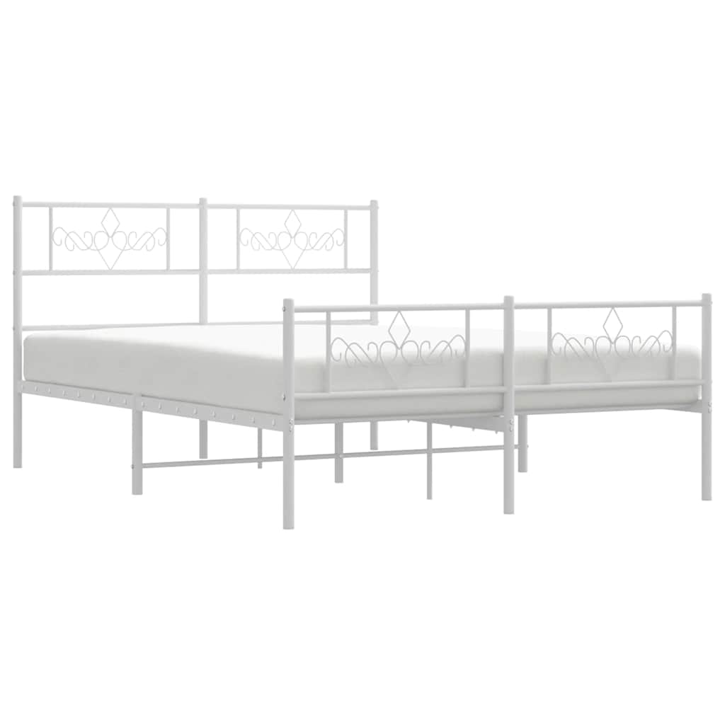 Bettgestell mit Kopfteil Metall Schwarz 100x190 cm