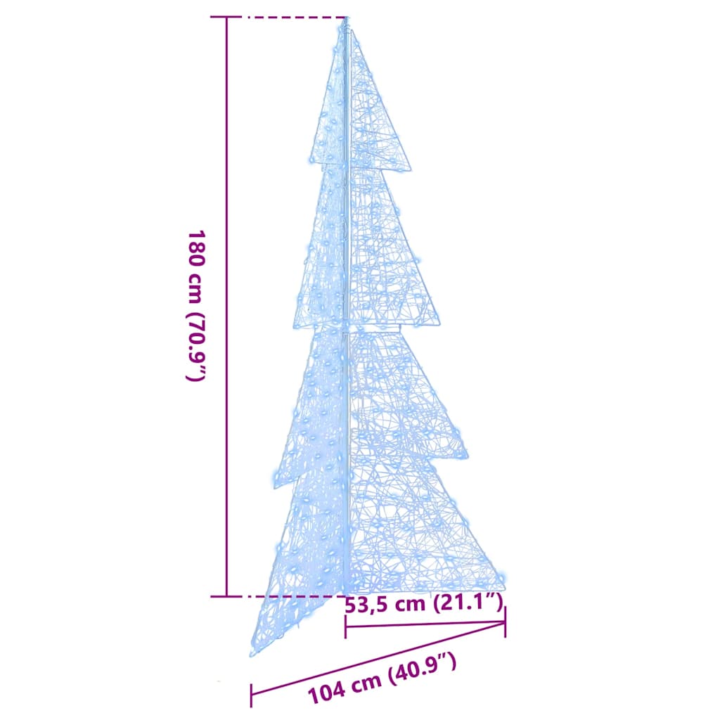 Weihnachtsbaum mit 100 LEDs Warmes Weiß 120 cm Acryl