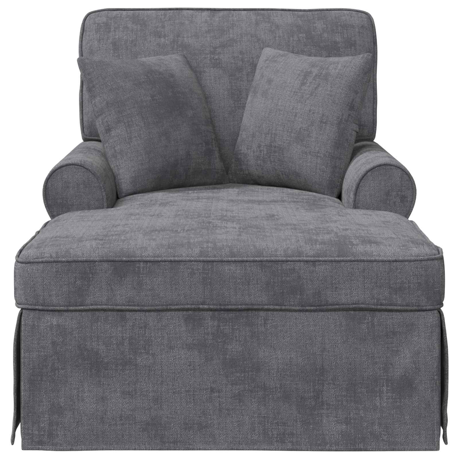 Chaise Lounge mit Rock mit Kissen Creme 157 x 91 x 91 cm ARES