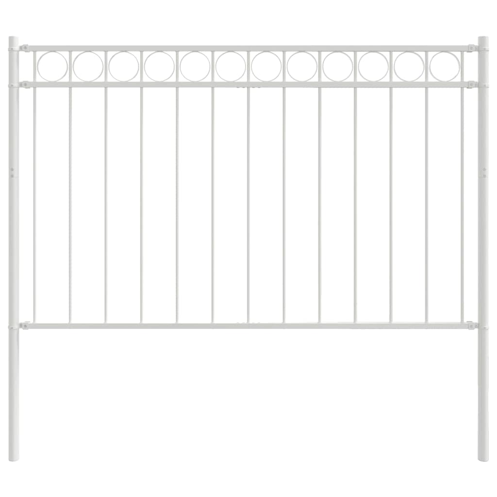 Gartenzaun ASSEN Stahl 1,7 x 0,8 m Schwarz