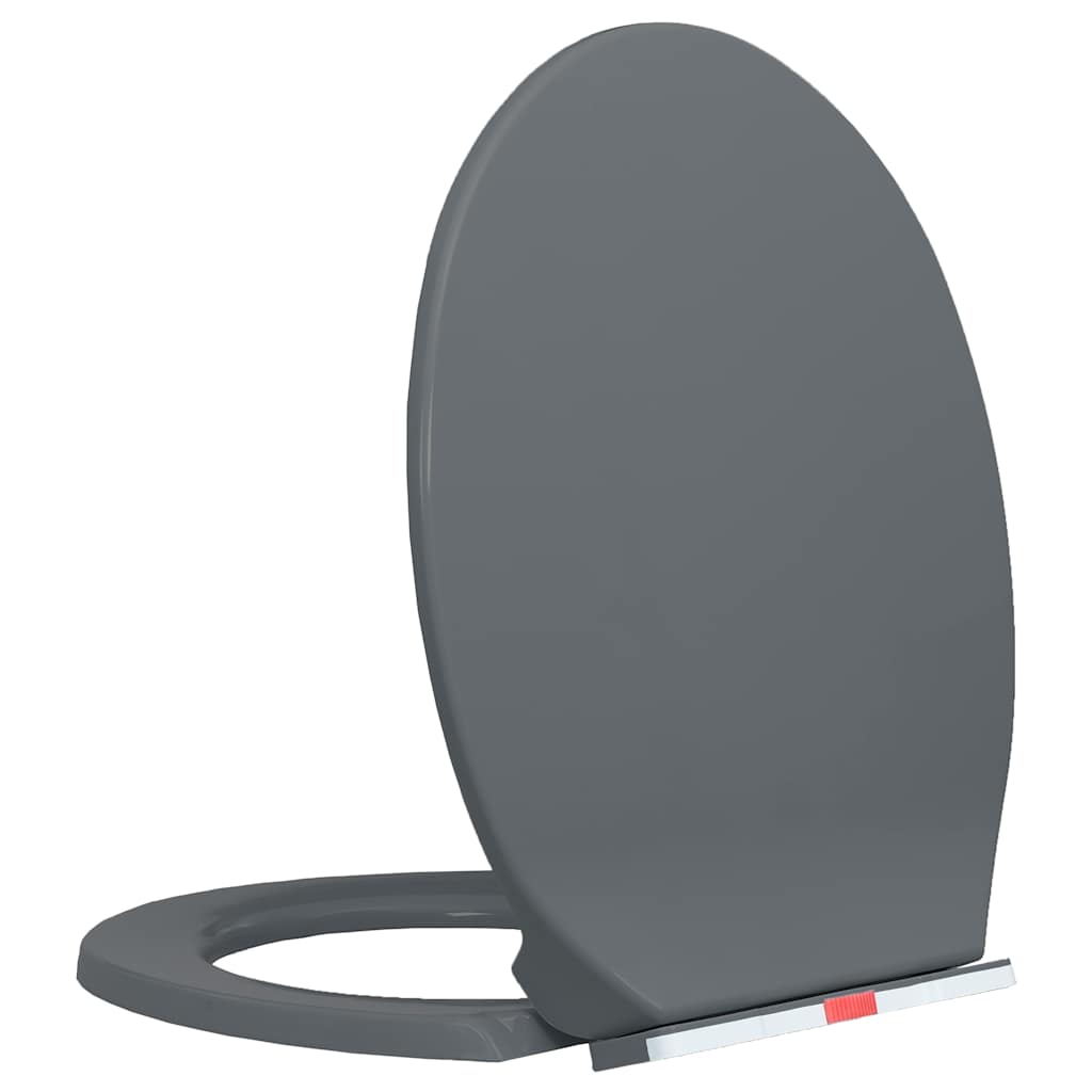 Toilettensitz mit Absenkautomatik Hellgrau Oval