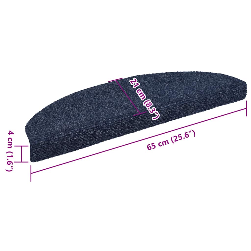 Stufenmatten Selbstklebend 15 Stk. 56x17x3 cm Hellbraun Halbrund